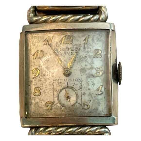 1940's Gruen Curvex Precision Watch 10K Gold Filled Running Vintage - Picture 6 of 7